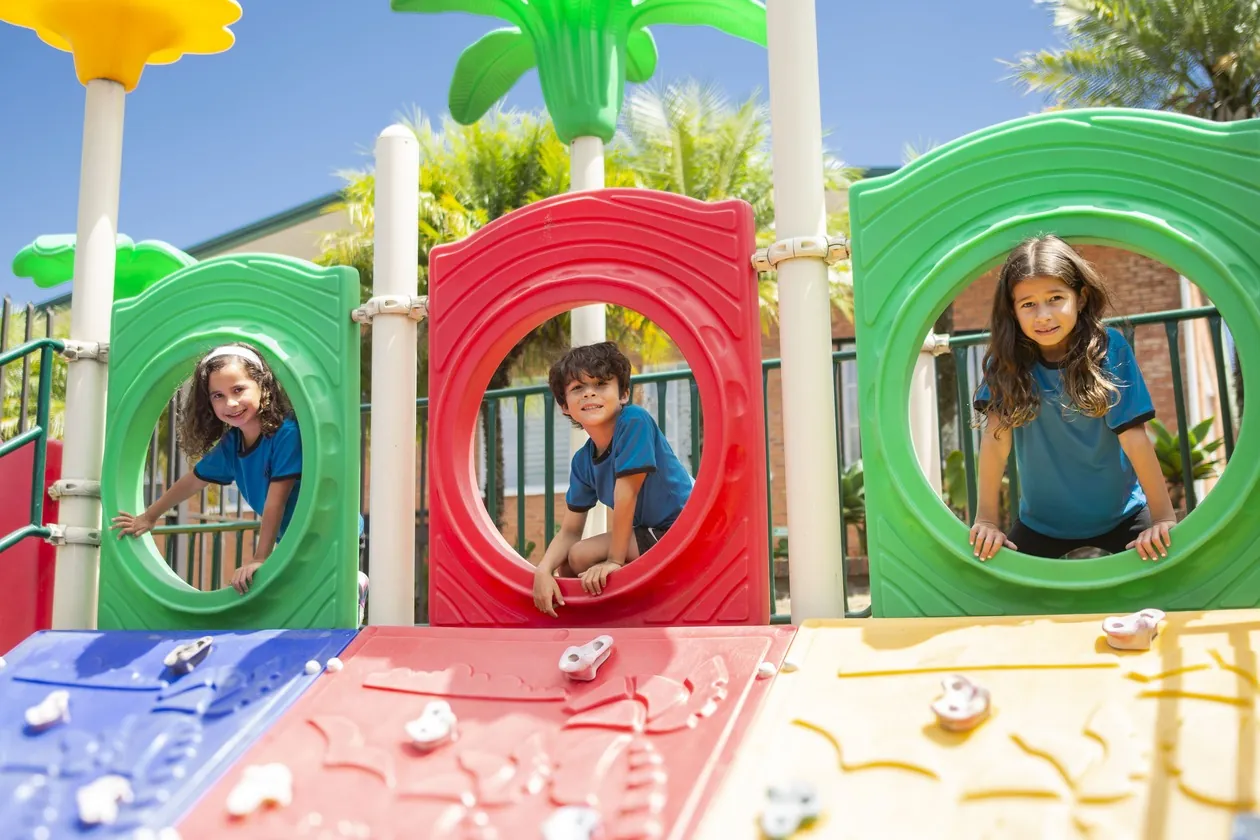 MBS students playing on the school playground