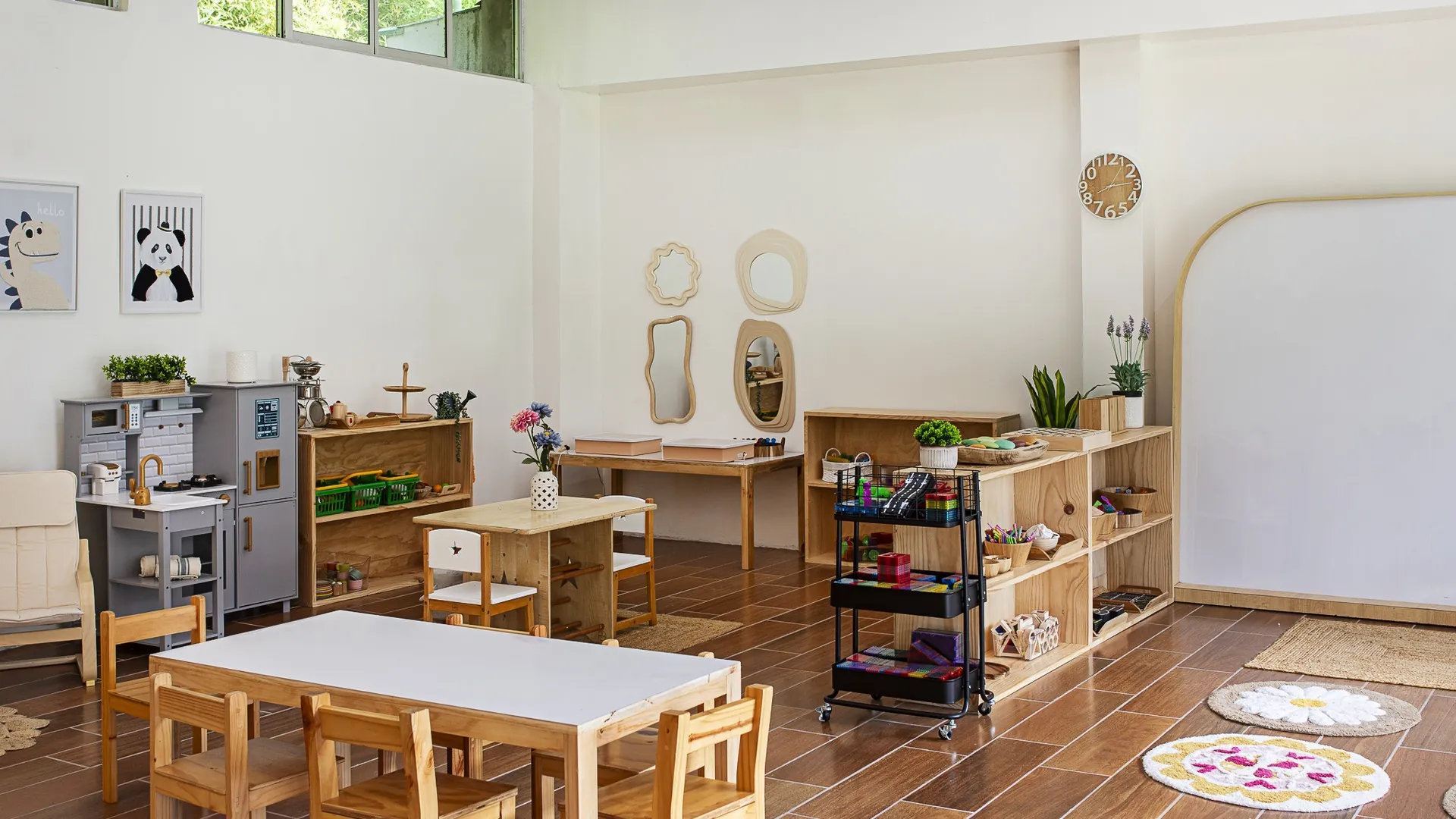 MBS early childhood classroom with child-sized furniture and bright natural light
