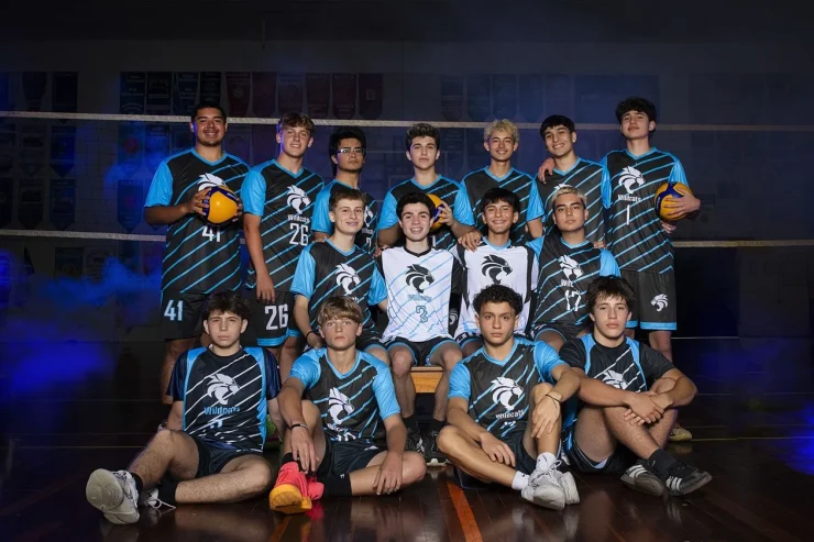 MBS Wildcats high school boys volleyball team portrait
